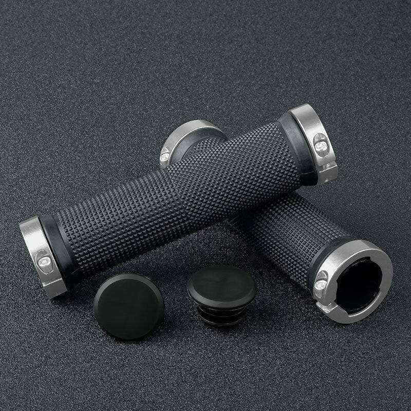 X-TIGER Bicycle Grip Handlebar End Cap Aluminium Alloy Lock Mountain Handle Bar Grips Anti-Skid Rubber Bicycle Skid-Proof Grips