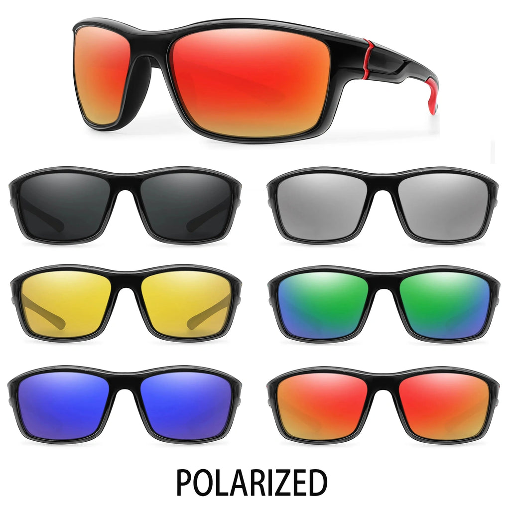 POAT Brand Women Men Cycling Driving Running Polarized Sunglasses UV 400 Sports Color Lens Fashion Temple