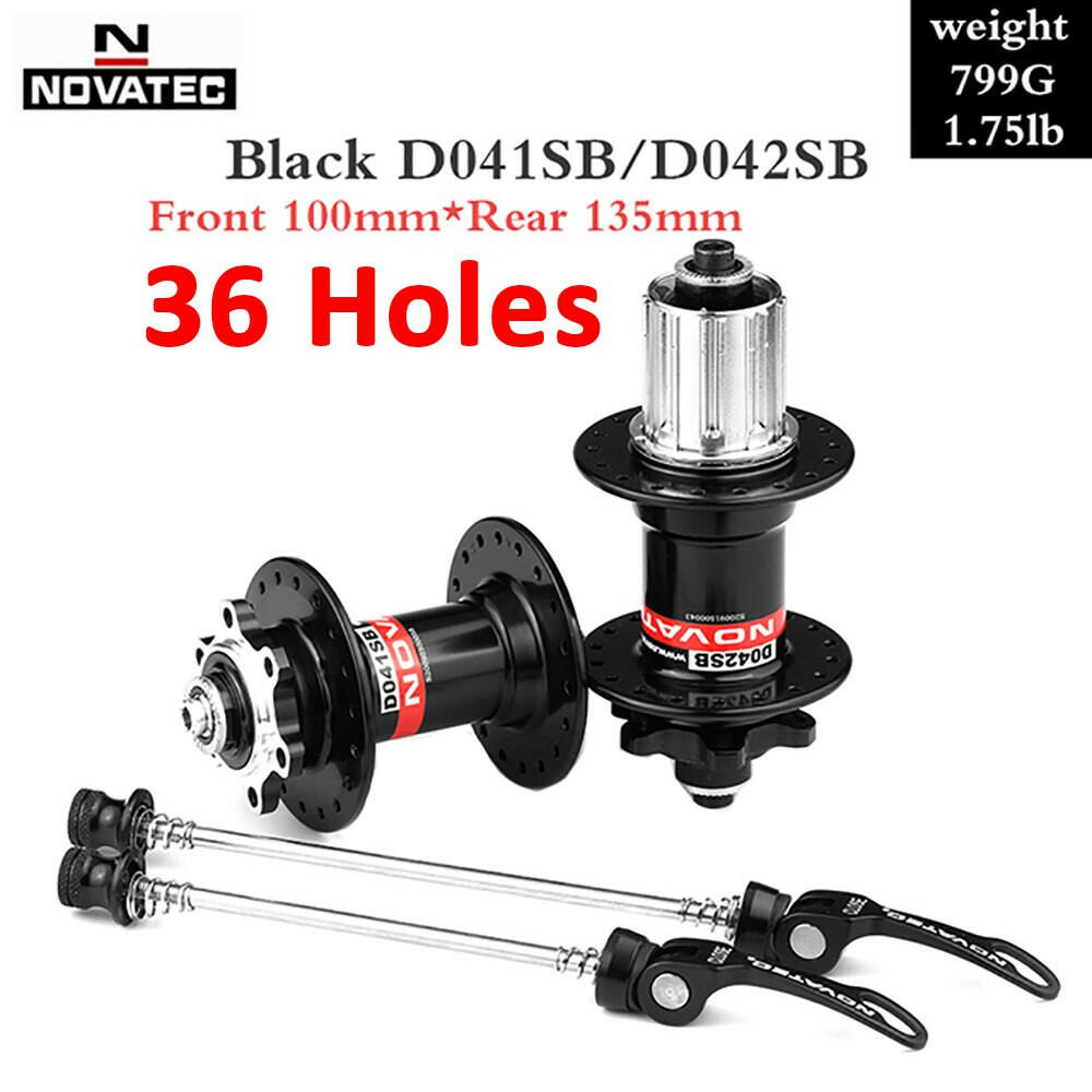 NOVATEC MTB Hub 32 Holes D041SB D042SB Front 100mm Rear 135mm Black HG Standard QR Cube Mountain Bike Hubs 8 9 10 11 12 Speed-WAYBIKER