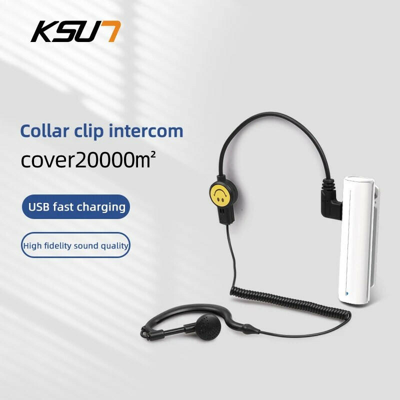 KSUN V50 Mini Walkie Talkie 2 Pcs With Earphone Lavalier Radios Wireless Communication Device Bar Hotel Two-way Radio Intercom-WAYBIKER