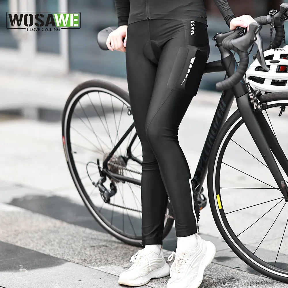 WOSAWE Women's Cycling Pants Summer Bicycle Long Pants MTB Bike Tights with Shockproof 3D Padded Riding Leggings Sports Trousers-WAYBIKER