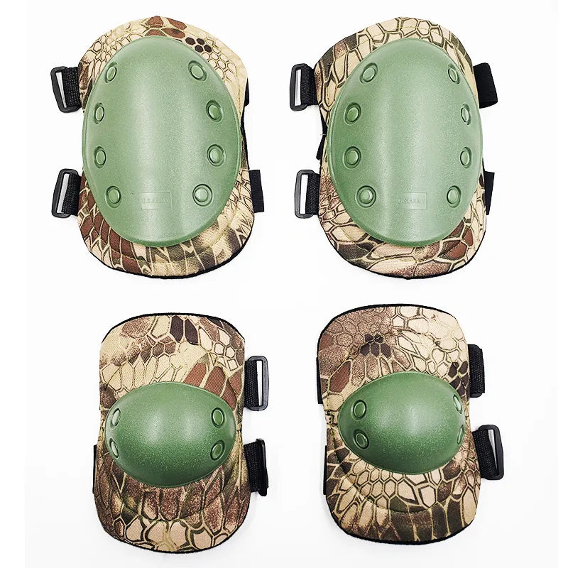 Adult Camo Tactical KneePad Elbow Pads CS Military Cycling Protector Army Airsoft Outdoor Sports Protective Kneepad Safety Gear-WAYBIKER