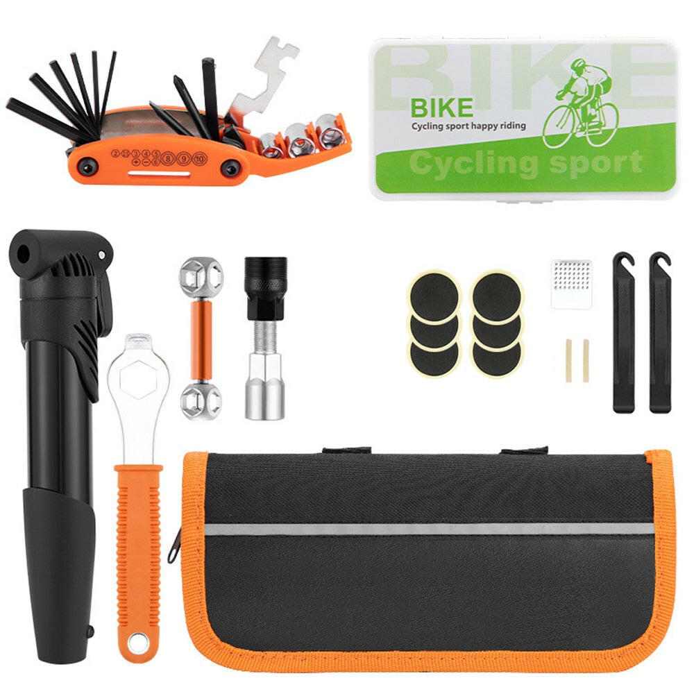 Bicycle Repair Tool Maintenance Tools Sets Bike Ferramenta Kit Bag Pump Wrench Bicycle Cycling Tyre Tire Patch Repair Accessorie