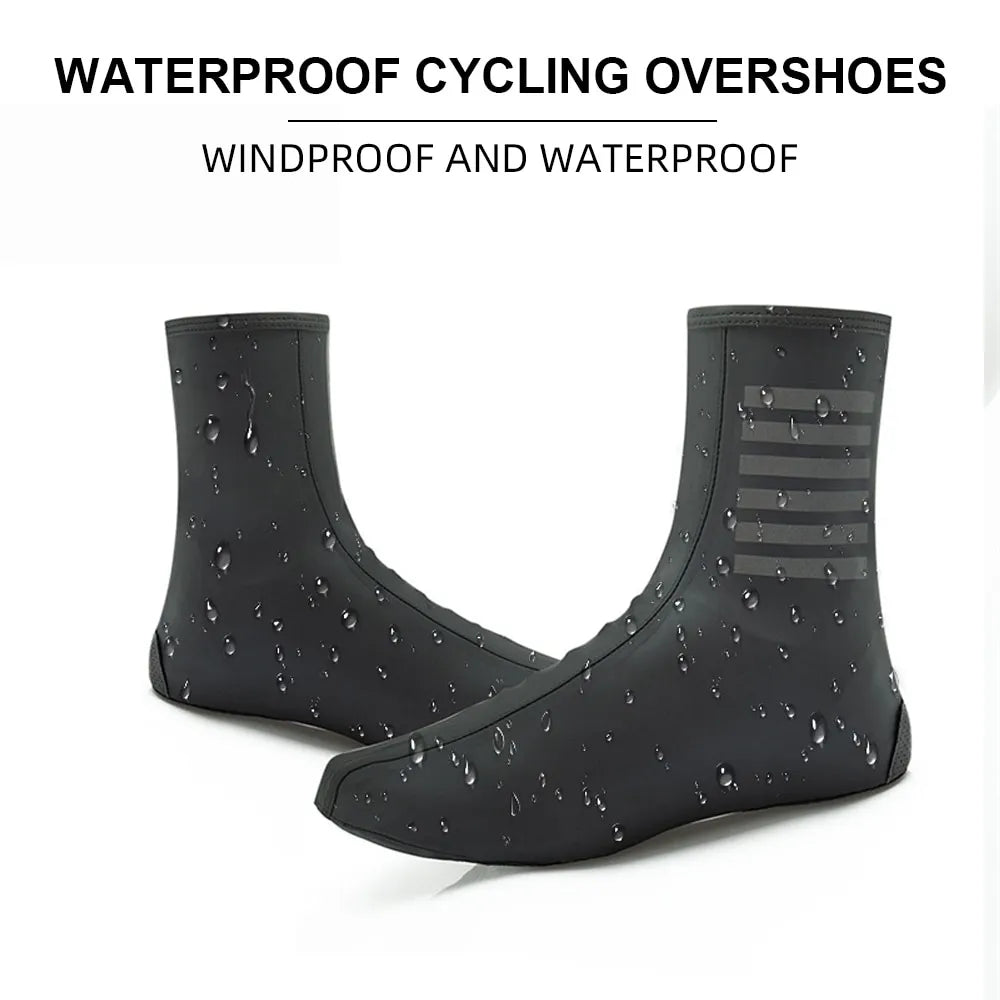 Cycling Shoes Covers YAS308 Waterproof Overshoes Bicycle Bike Reflective Windproof MTB Road Keep Warm Lock Protector-WAYBIKER