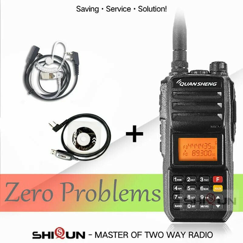 Walkie-Talkie 10KM QuanSheng TG-UV2 Plus 10W Long Range Talkie Walkie 10KM 4000mah Radio 10 KM Vhf Uhf Dual Band Analog UV2 Plus-WAYBIKER