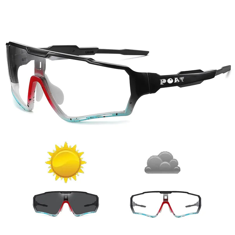 POAT Brand New Style Photochromic Sunglasses Sports Men Women MTB Bike Bicycle Eyewear Cycling Fishing Running Glasses-WAYBIKER