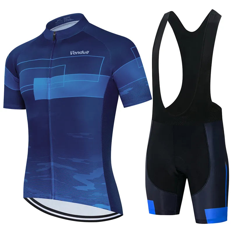 Cycling Jersey Suit 2023 Vendull Team Men Cycling Set Racing Bicycle Clothing Kit Breathable Mountain Bike Clothes Sportwears-WAYBIKER