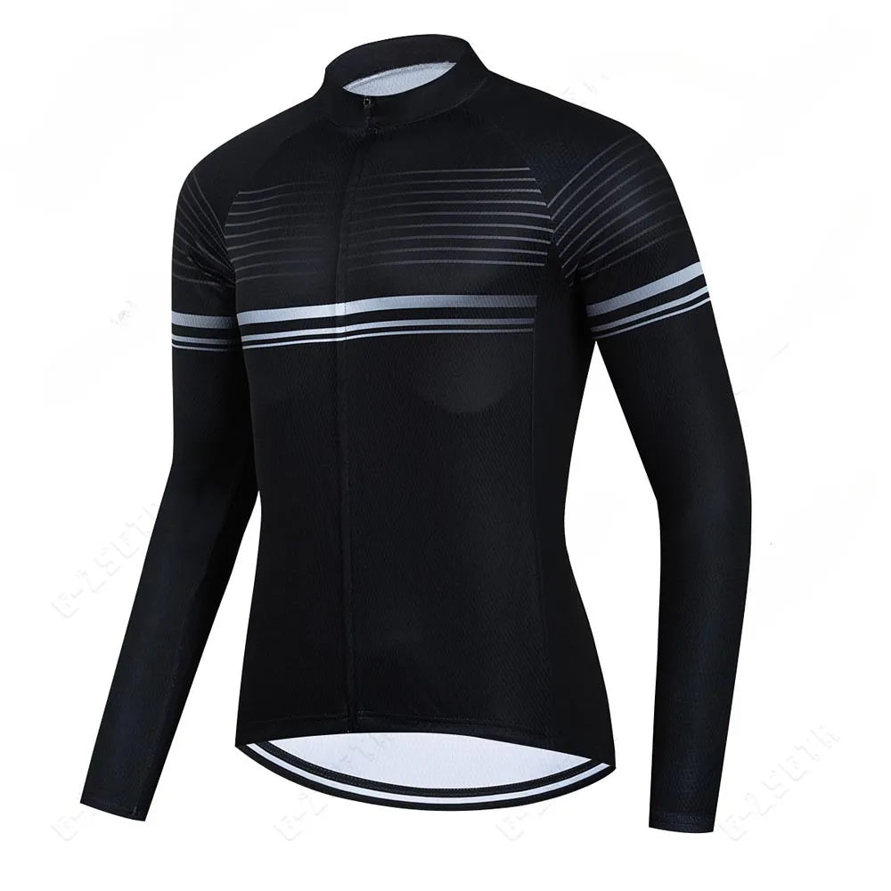 New Autumn Purple Long Sleeve Mens Cycling Jerseys MTB Bike Tops  Comfortable Bicycle Shirts-WAYBIKER