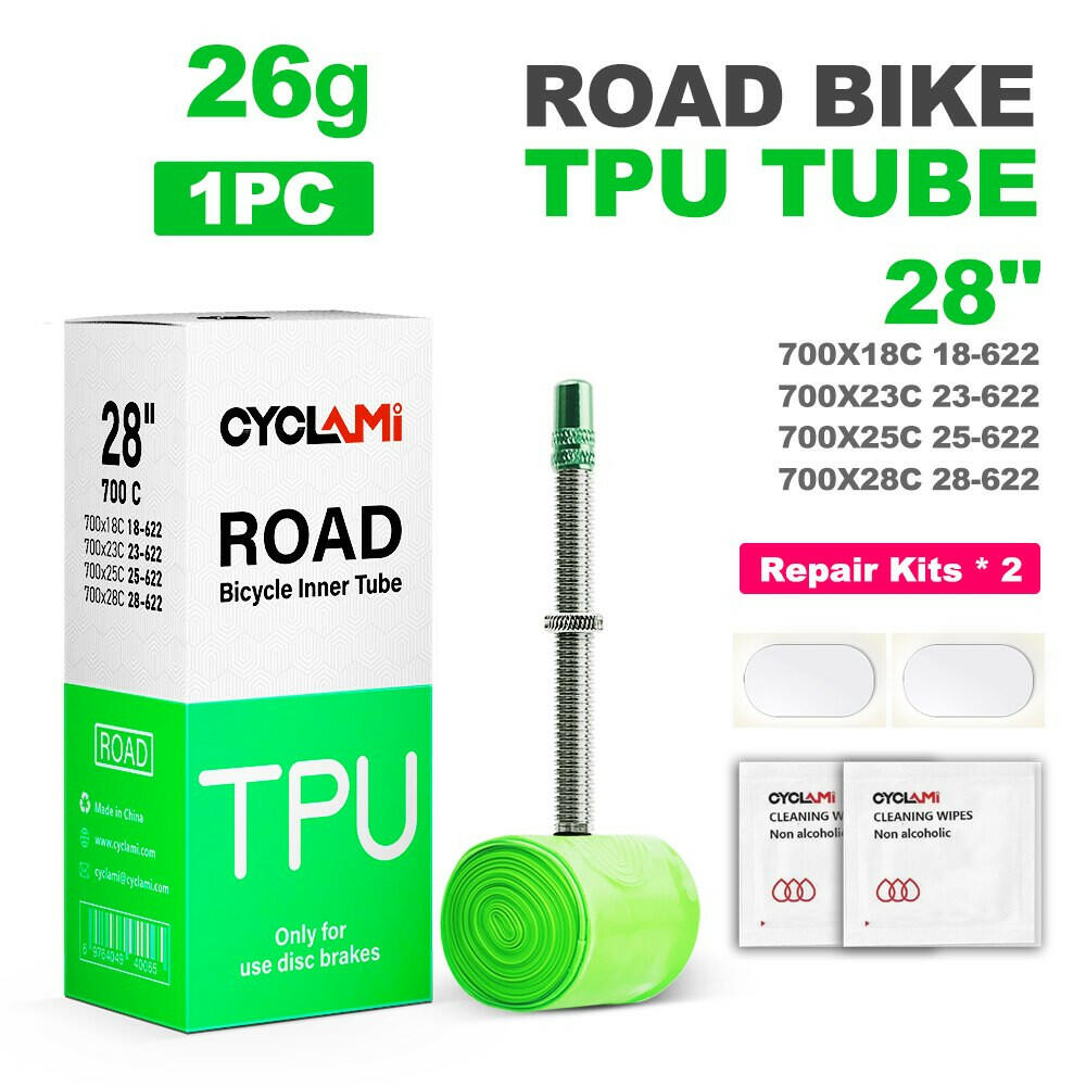 CYCLAMI 26 Grams Ultralight Bike Inner Tube 700C 18 25 28C Road Bicycle Tire TPU Material French Valve Super Light Cycling-WAYBIKER