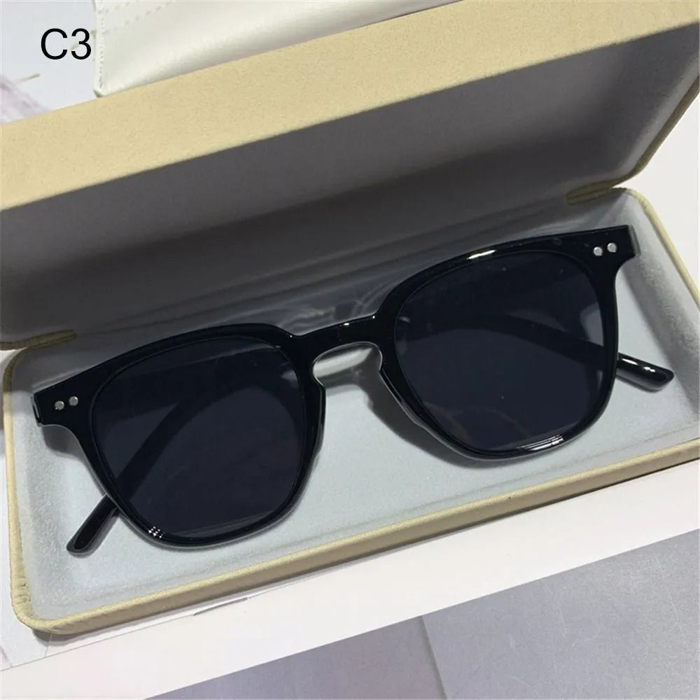 Vintage Square Sunglasses Women's Fashion Oversized Sunglasses Men Shades Black Sun Glasses UV400 Eyewear