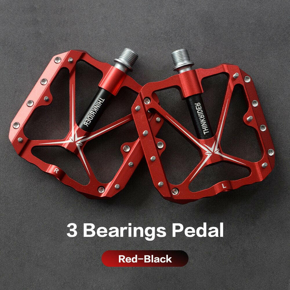 ThinkRider Flat Bike Pedals MTB Road 3 Sealed Bearings Bicycle Pedals Mountain Bike Pedals Wide Platform Accessories Part-WAYBIKER