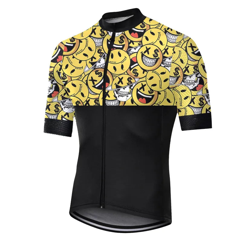 Men Short Sleeve Cycling Jersey Mtb Road Bicycle Shirt Summer Breathable Bike Jersey Cycling-WAYBIKER