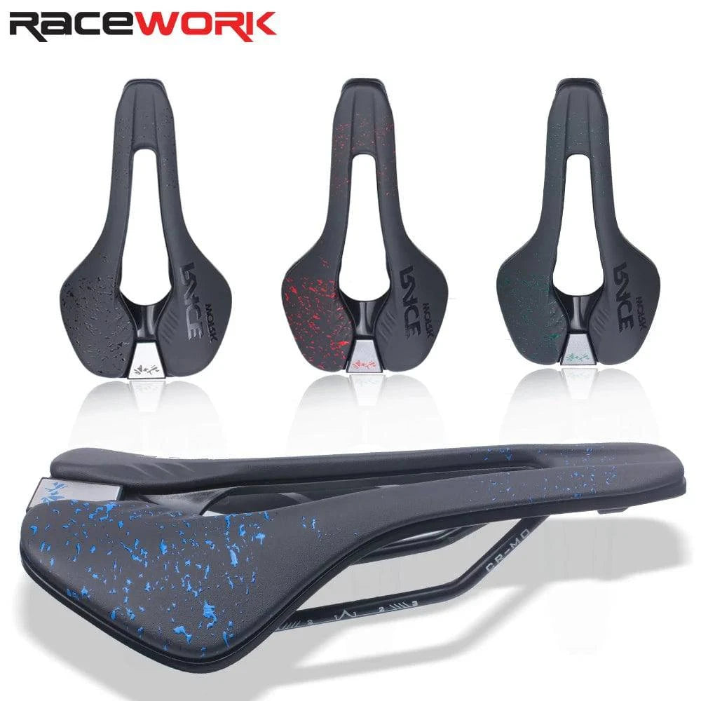 RACEWORK Road Bike Saddle Ultralight vtt Racing Seat Wave Road Bicycle Saddle For Men Soft Comfortable-WAYBIKER