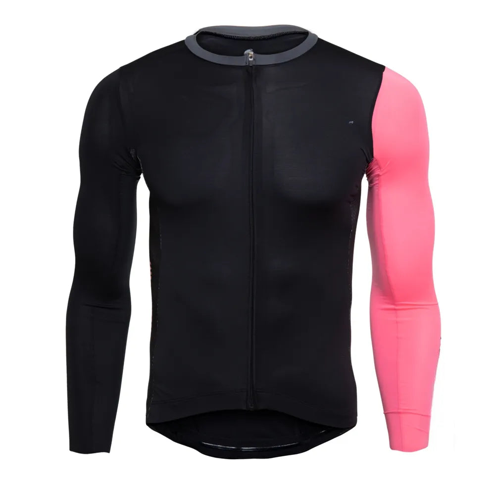 Men's Pro Team Long Sleeves Cycling Jersey 2023 Spring Autumn Bicycle Cycling  Breathable Clothing-WAYBIKER