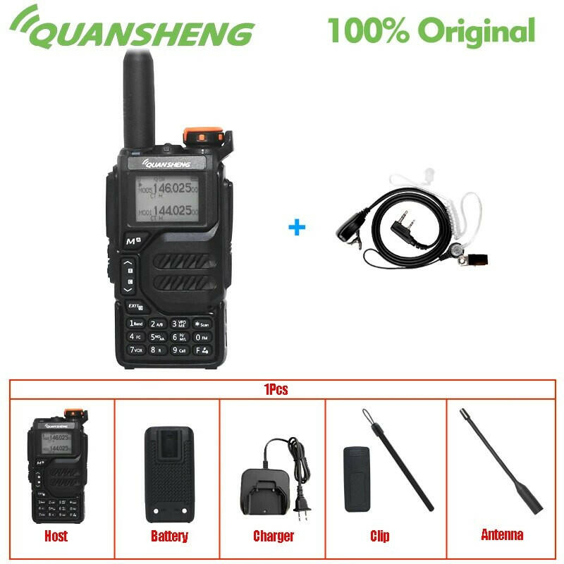 Quansheng Walkie Talkie UV-K5 Long Range Air Dual-Band 2-Way Radio 5W High Power 1600mAh Portable 200 Channel Free TPYE-C Cable-WAYBIKER