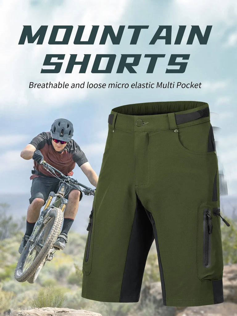 Sports Mountain Bike MEN'S Shorts Wear Resistant Quick Dry Breathable Outdoor Riding Pants-WAYBIKER