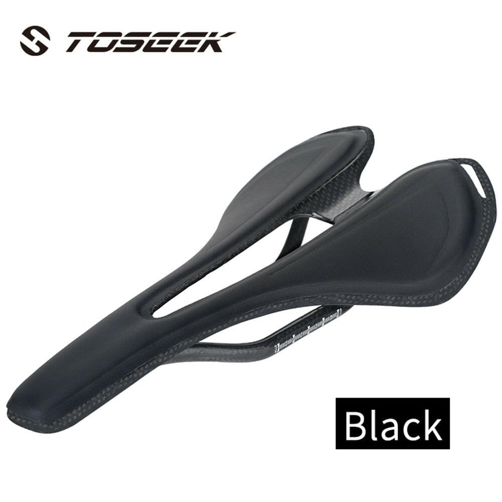 Bicycle Carbon Saddle Super Light Weight Mtb Saddle 125g TOUPE Leather Saddle Black Bike Saddle Seat For Bicycle-WAYBIKER