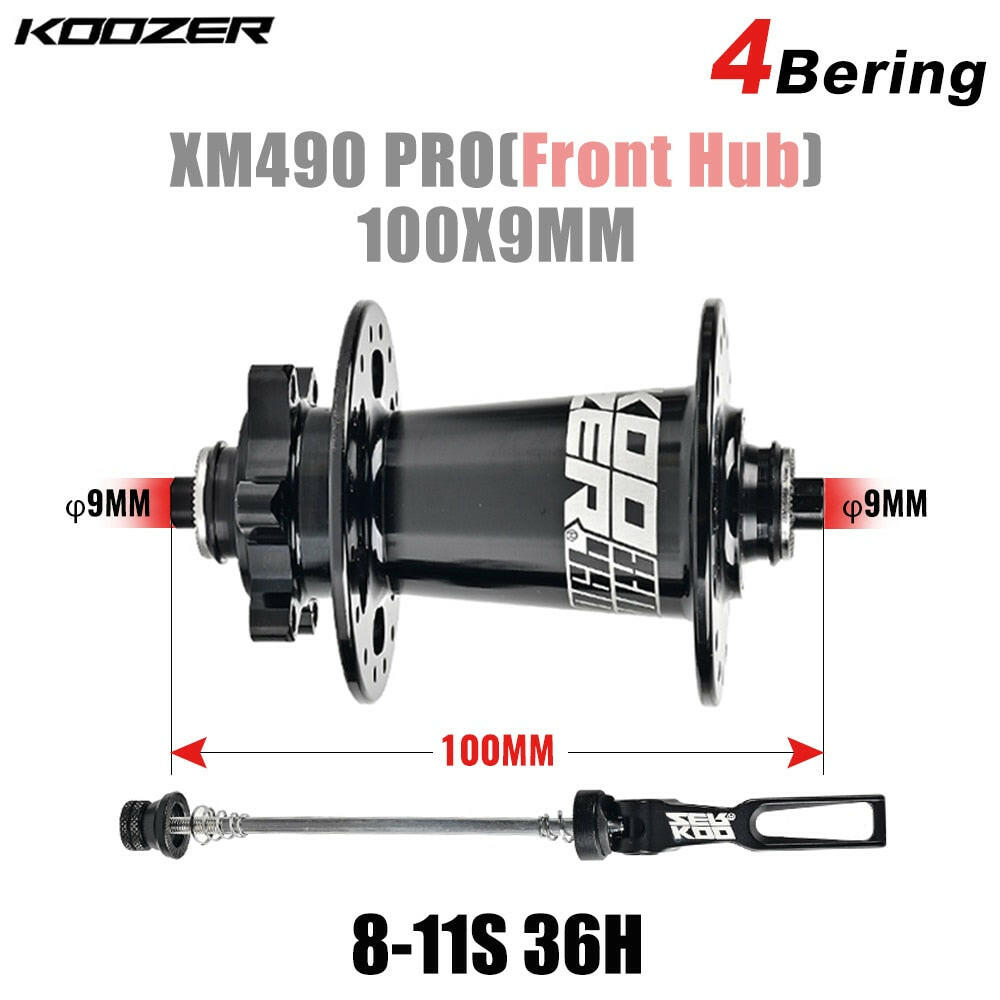 Bicycle Hubs KOOZER XM490 PRO 28/32/36 Holes Qr Thru TA Steel Shaft 4 Bearing 6 Pawl K7 HG XD MS 8 9 10 11 12 speed SX NX 12S-WAYBIKER