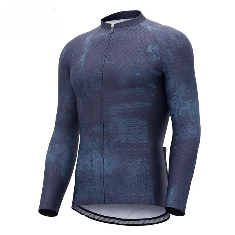 Summer Cycling Long-sleeved Breathable Cycling Clothing Top Men's Thin Long-sleeved Cycling Jersey-WAYBIKER