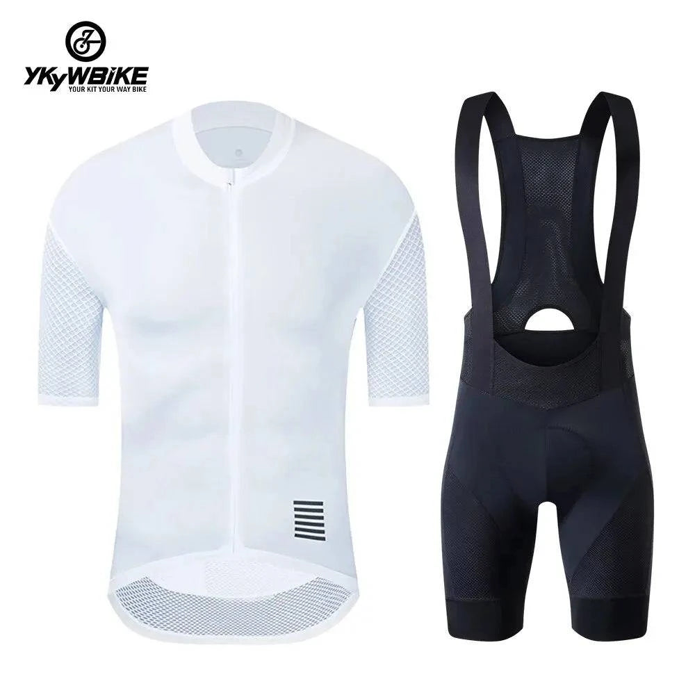 YKYWBIKE Men Cycling Clothing Summer Cycling Jersey Bib Shorts Pro Team Bike Clothes Bicycle Clothing Maillot Cycling Set