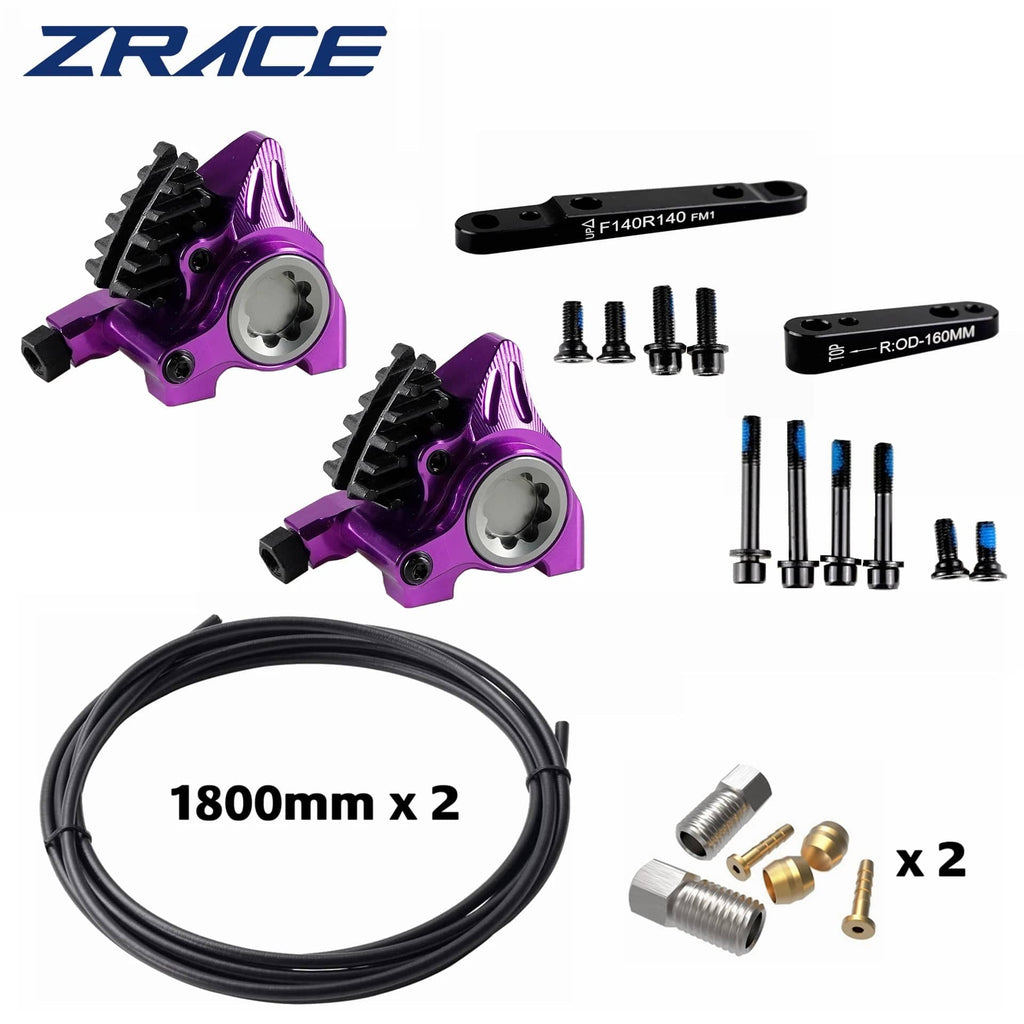 ZRACE XG Flat Mount Caliper, Road Hydraulic Brake, ICE-TECH Pads, BMX Raceing, Full CNC Lightweight