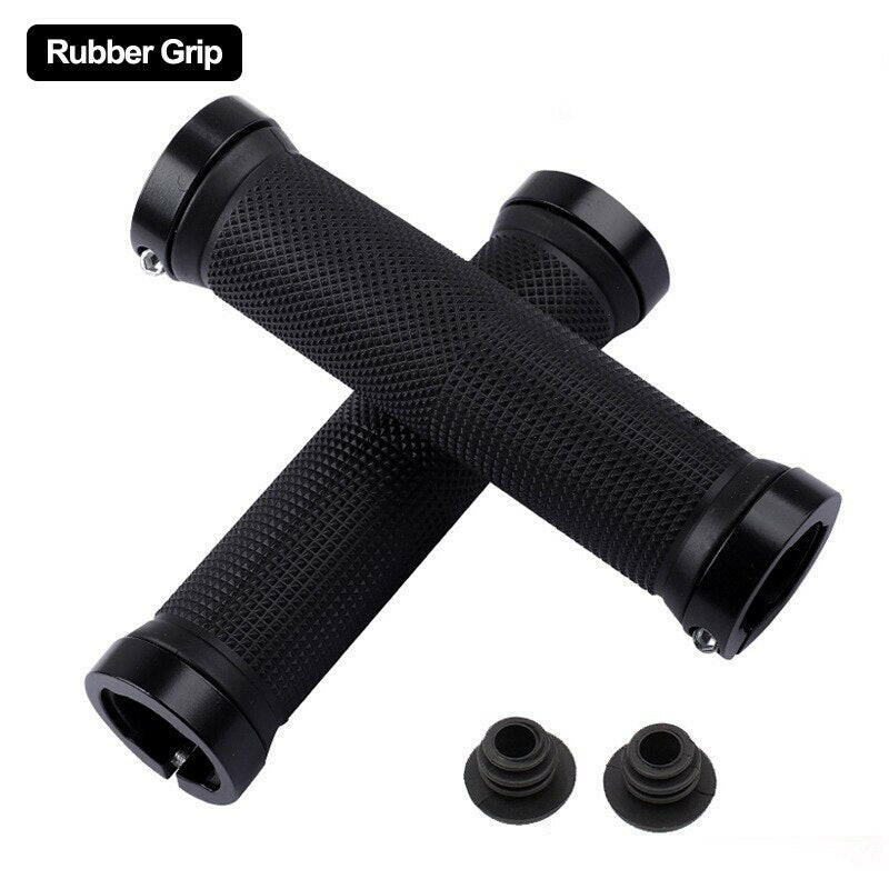 Bicycle Rubber Grips MTB Alloy Lock Bilateral Lock Handlebar Grips Anti Slip Cycling Handlebar Sleeve BMX Bicycle Accessories-WAYBIKER