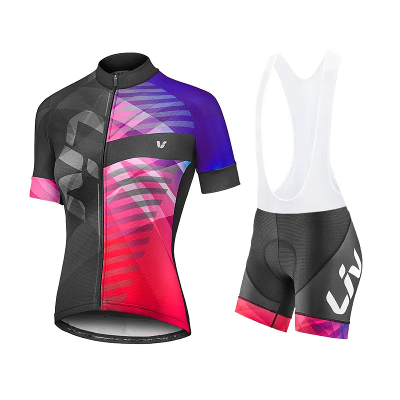 Liv Cycling Shorts Set 2023 New Women Cycling Jersey Bike Clothing Suit Liv Team Version Racing Suit Roupa Ciclismo Feminine-WAYBIKER