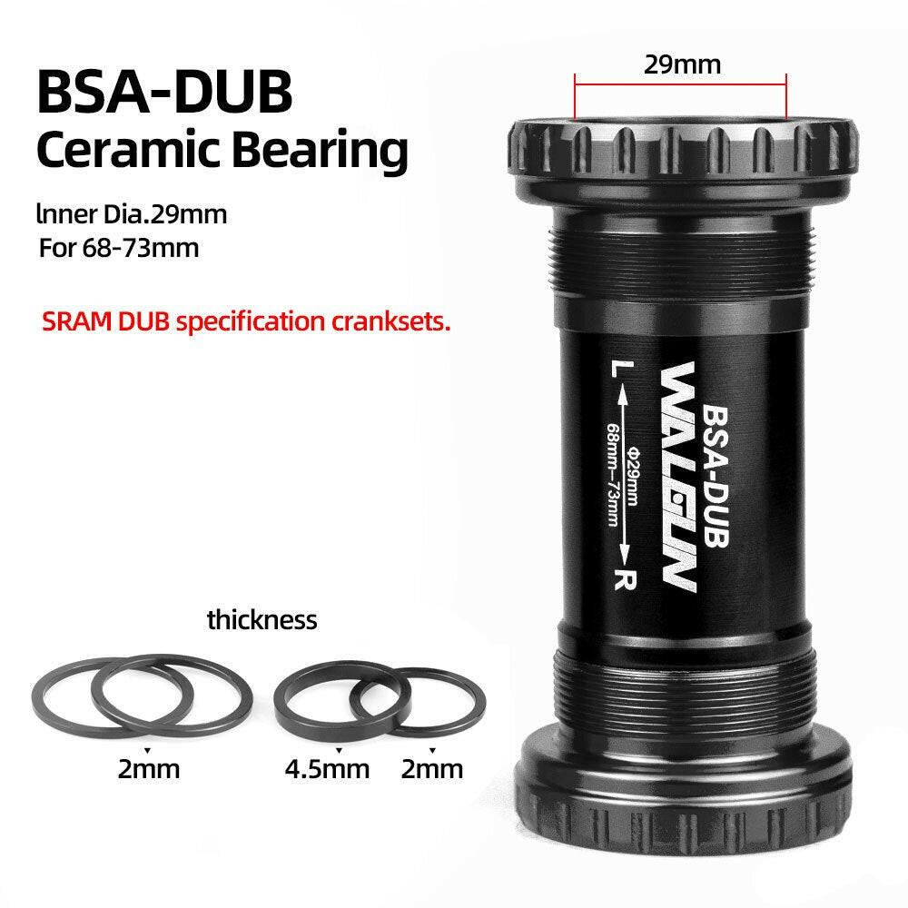 Walgun Bicycle Bottom Bracket BSA Thread Kit Road MTB Bike Frame 68/73 for Axis 24/22 and 29/30mm for Shimano SRAM GXP Crankset