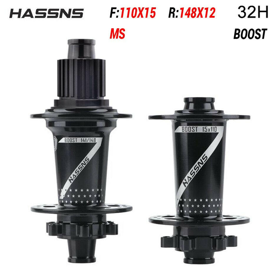 HASSNS PRO7 Bicycle Hub HG/XD/MS 32Holes J-Bend Spoke 4Pcs Sealed Bearing for SHIMANO Mountain Bike Freehub 8/9/10/11/12Speed