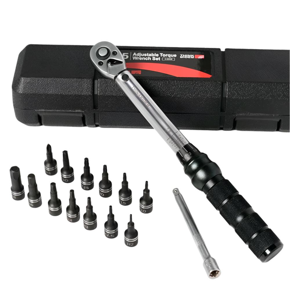 ThinkRider Professional NL-15 PRO Bicycle Bike Torque Wrench 2-20N·m Allen Key Tool Socket Spanner Set Kit-WAYBIKER