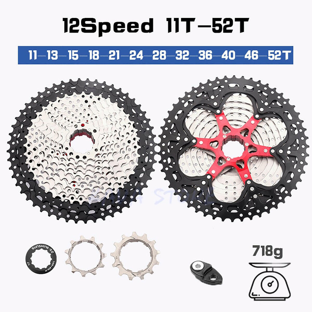 Sunshine MTB Cassette 10 11 12 Speed Road Bike Ratchet 32T 50T 52T 11S Bicycle Freewheel 12V K7 Mountain Bike Ratchet-WAYBIKER