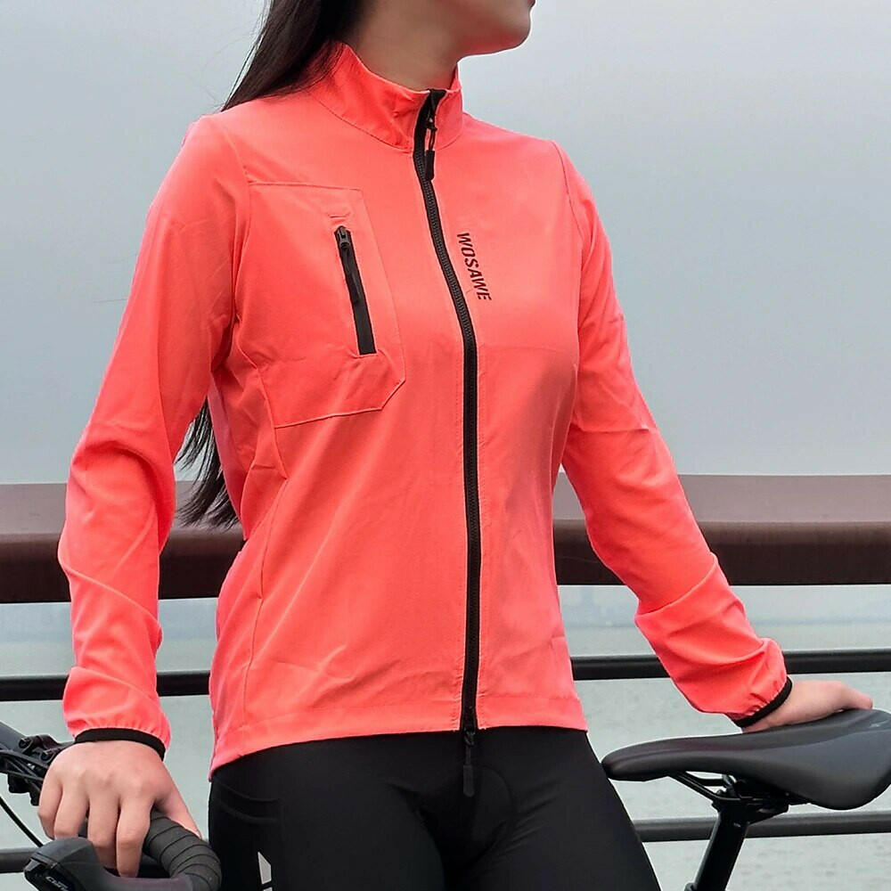 WOSAWE Women's Cycling Jacket Waterproof Windbreaker Cycling Clothing Women Road Bike Jacket Sport Bicycle Coat-WAYBIKER