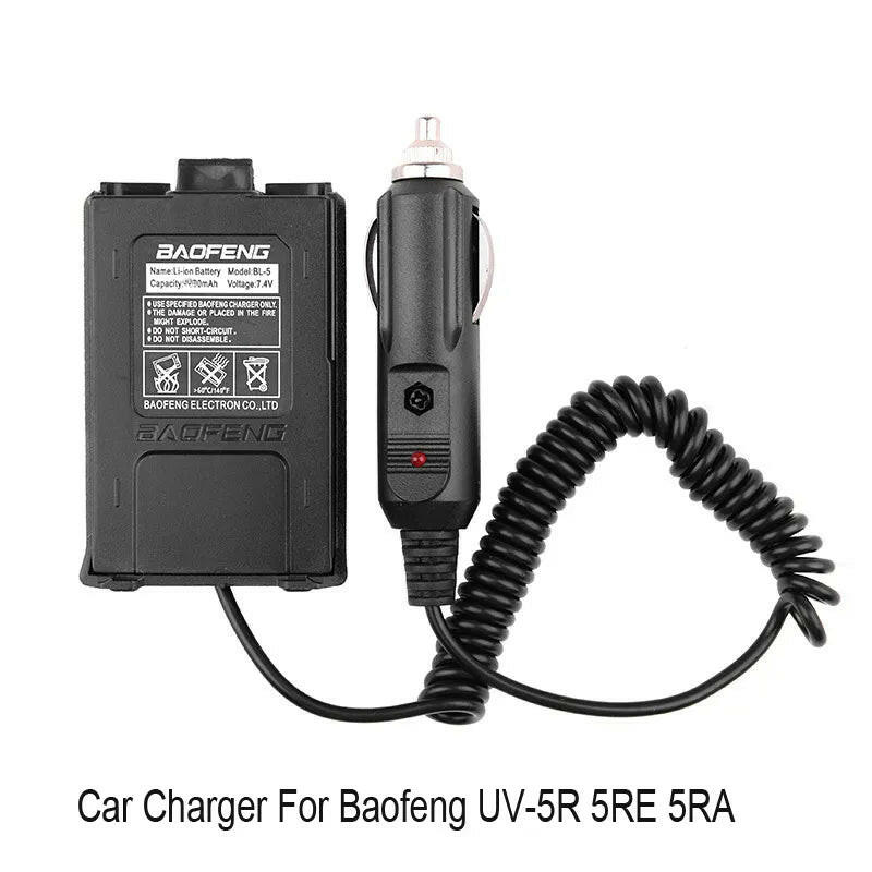 BAOFENG Battery Eliminator Car Charger For BaoFeng UV 5R 5RE BF-888S UV-82 9R Charging Cable Uv-5r TYT TH-F8 CIGARETTE LIGHTER-WAYBIKER