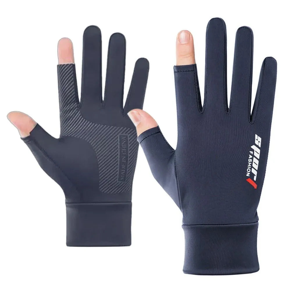 Summer Sun Protection Gloves Touch Screen Thin Gloves Anti-UV Breathable Non Slip Ice Silk Gloves Riding Driving Gloves-WAYBIKER