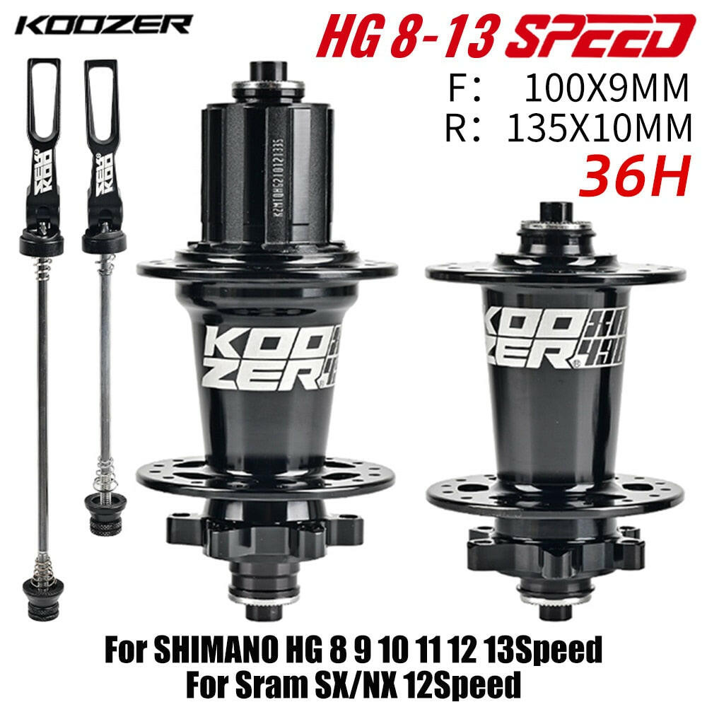 Bicycle Hubs KOOZER XM490 PRO 28/32/36 Holes Qr Thru TA Steel Shaft 4 Bearing 6 Pawl K7 HG XD MS 8 9 10 11 12 speed SX NX 12S-WAYBIKER