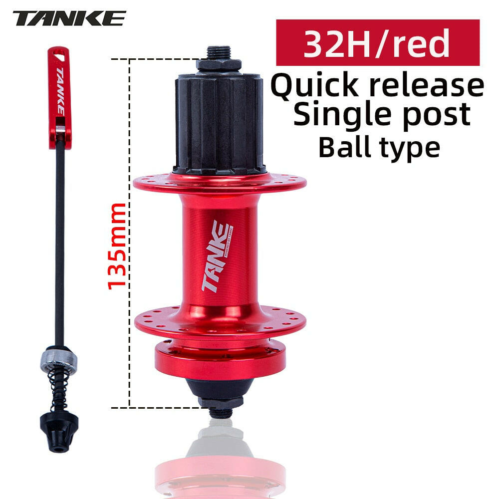 TANKE 32 Holes MTB Bike Hub 5 Colors Steel Beads Ball Quick Release 135mm Disc Brake Bicycle Hub Cube For HG 8 9 10 11 12 Speed-WAYBIKER