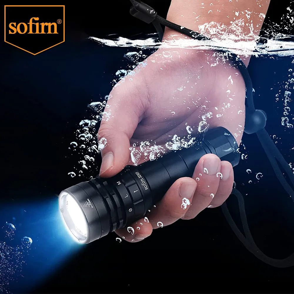 Sofirn SD05 Scuba Diving Light Cree XHP50.2 Super Bright 3000lm 21700 Dive Flashlight with Magnetic Switch 5000K 6500K-WAYBIKER