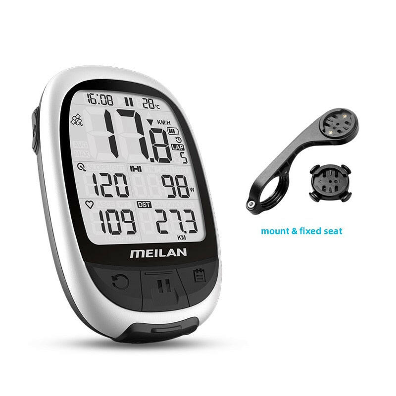 MEILAN Oval M2 Bike GPS Computer Odometer Navigation ANT+ Cycling Support Connect With Cadence Heart Rate Round Shape Meter-WAYBIKER