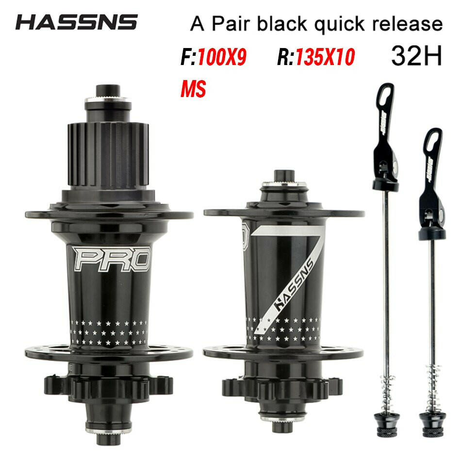 HASSNS PRO7 Bicycle Hub HG/XD/MS 32Holes J-Bend Spoke 4Pcs Sealed Bearing for SHIMANO Mountain Bike Freehub 8/9/10/11/12Speed