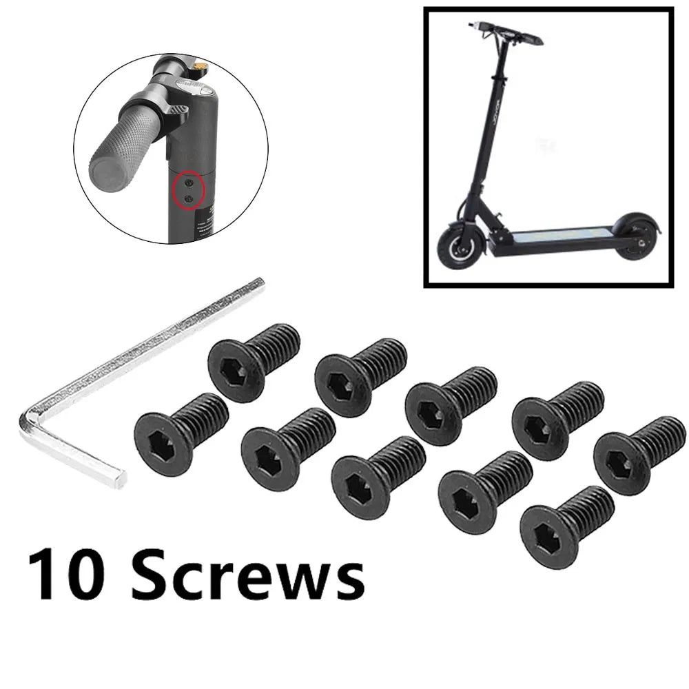 Electric Scooter Bolts For Ninebot ES1 E  ES4 Pole To Base Mounting Screws Kit Stainless Steel Bolts With Wrench Black-WAYBIKER