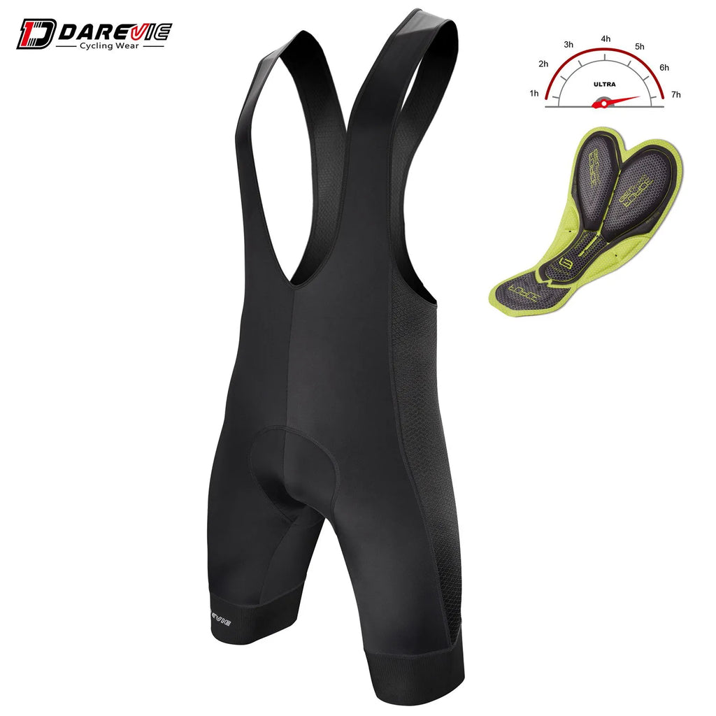 DAREVIE Cycling Bib Shorts 3D Gel Pad 6H Ride Men Cycling Shorts Downhill Pro Team Men Cycling Shorts Breathable 7CM Leg Gripper