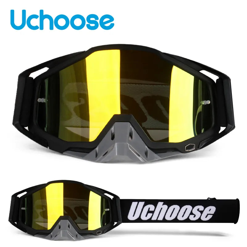 New Protective Glasses Motorcycle Outdoor Sports Windproof Dustproof Eye Glasses Ski Snowboard Goggles Motocross Riot Control 1-WAYBIKER