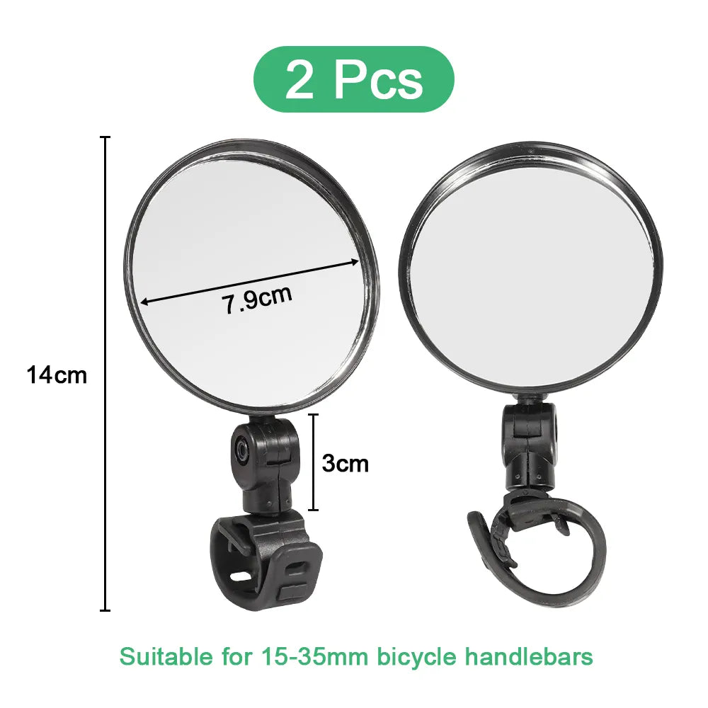 Universal Bicycle Scooter Rear View Mirror Small Wide Angle Adjustable Rotate Rearview Mirror Bike Scooter Cycling Accessories-WAYBIKER