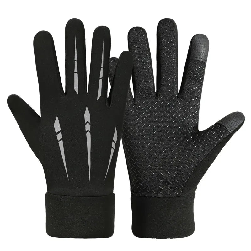 Autumn Winter Cycling Men's Gloves Waterproof Warm Outdoor Touch Screen Non-slip Fishing Driving Gloves Male Motorcycle Sports-WAYBIKER