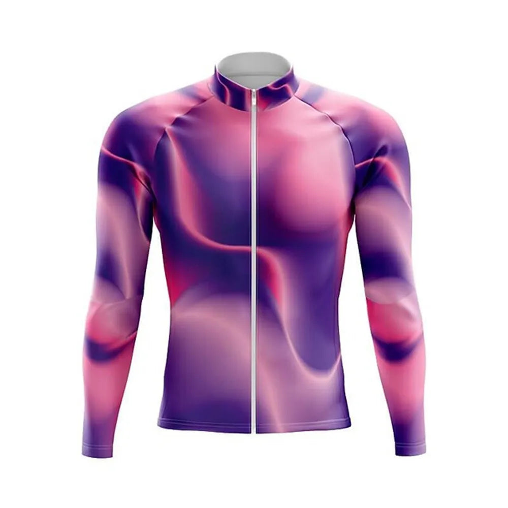 Men  100% Polyester  Mountain  Cycling Jersey Quick-Dry Top Long Sleeve Design Jersey New Hot Sale-WAYBIKER