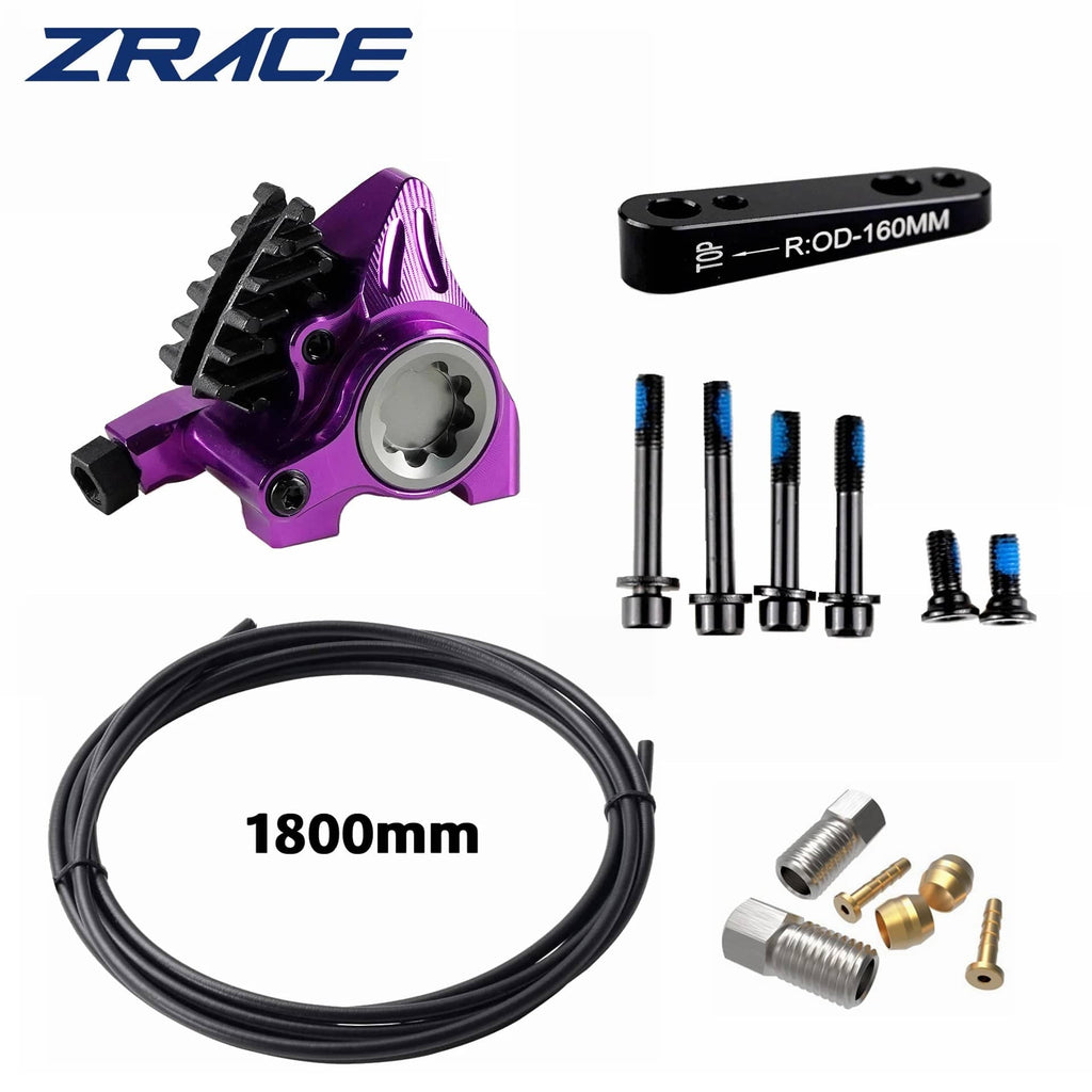 ZRACE XG Flat Mount Caliper, Road Hydraulic Brake, ICE-TECH Pads, BMX Raceing, Full CNC Lightweight