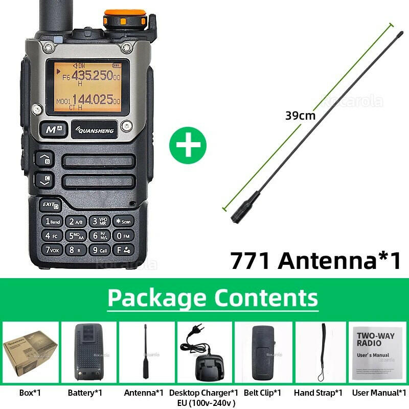 Quansheng UV K5 (8) Walkie Talkie Portable Am Fm Two Way Radio Commutator Station Amateur Ham Wireless Set Long Range Receiver-WAYBIKER