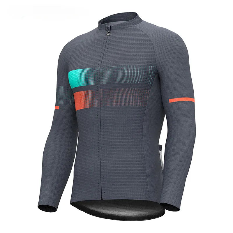 Summer Cycling Long-sleeved Breathable Cycling Clothing Top Men's Thin Long-sleeved Cycling Jersey-WAYBIKER