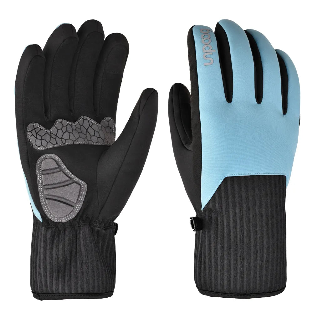 1456bike full finger warm cycling gloves with-WAYBIKER