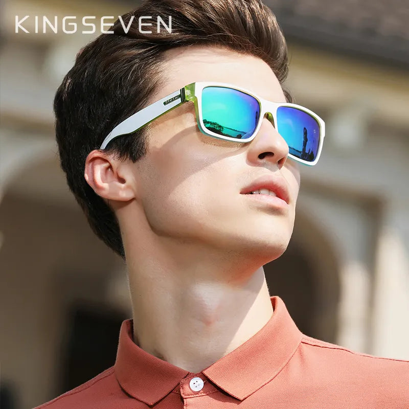 KINGSEVEN Sports Polarized Men‘s Sunglasses Goggle Mirror Lens Male Sun Glasses Women For Men Eyewear 9 Colors Available